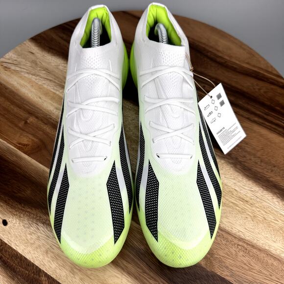 Adidas X Crazyfast.1 FG Soccer Cleats Boots Men's 13 White Green HQ4516 NEW - Picture 3 of 11